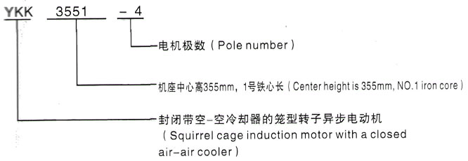 YKK系列(H355-1000)高压Y500-8B三相异步电机西安泰富西玛电机型号说明